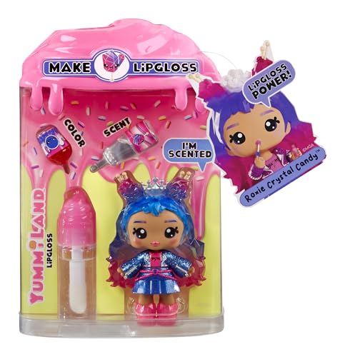 Yummiland Lip Gloss Doll - Roxie Crystal Candy - Inklusive DIY Lipgloss-Set, Geeignet für Kinder ab 4 Jahren von YUMMI LAND