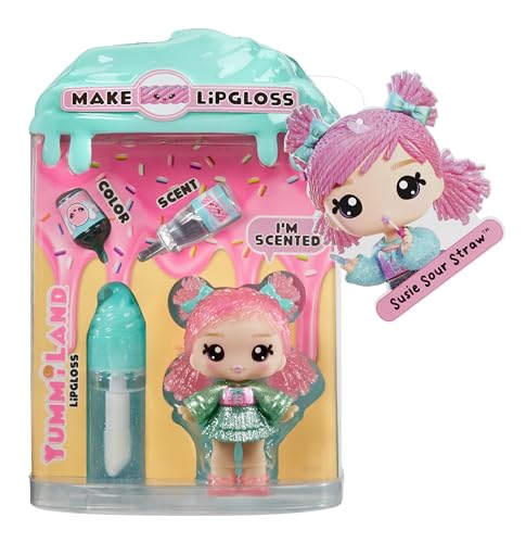 Yummiland Lip Gloss Doll - Susie Sour Straw - Inklusive DIY Lipgloss-Set, Geeignet für Kinder ab 4 Jahren von Yummiland