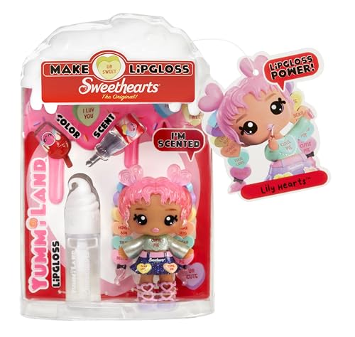 Yummiland x Sweethearts Lip Gloss Puppe - Lily Hearts - mit DIY Lipgloss-Set, Geeignet für Kinder ab 4 Jahren von YUMMI LAND