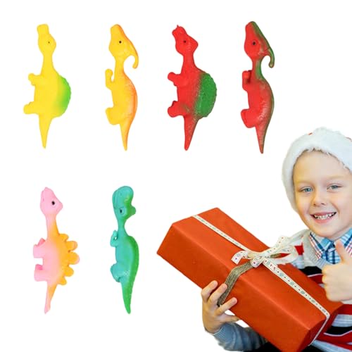 YUNFANG Fliegendes Dinosaurier-Fingerspielzeug - Klebespielzeug in Dinosaurierform - Dehnbares Spielzeug für Flugspiele und Partygeschenke, Spielzeug zum Stressabbau für Kinder, Jugendliche von YUNFANG