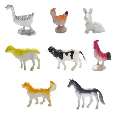 Tierfiguren Bauernhof Spielzeug Set, 8 PCS Bauernhoftiere, Bauernhoftiere Set, Tierfiguren Bauernhof, Mini-Tierfiguren, Figuren Kinder, Miniatur Tiere, Animal Toys for Kids Boys and Girls (A) von YUNHENTONG