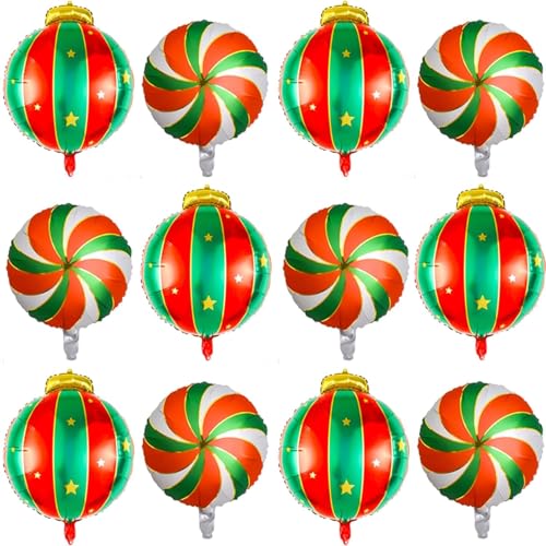 Weihnachten Luftballons,Weihnachts Folienballons,Weihnachten Luftballons Set,Weihnachtsballons für Weihnachts-Party Dekoration (farbig C) von YUNHENTONG