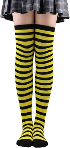 YUNHENTONG Gelb Schwarz Gestreifte Strumpfhose Kniestrümpfe Damen Karneval Ringelsocken Bienen Socken Kostüm Damen Ringelstrümpfe Bienenkostüm Damen YUNHENTONG Gelb Schwarz Gestreifte Strumpfhose Kniestrümpfe Damen Karneval Ringelsocken Bienen Socken Kostüm Damen Ringelstrümpfe Bienenkostüm Damen von YUNHENTONG