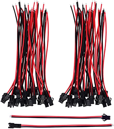 YUNIQUE GREEN-CLEAN-POWER - JST 2PIN 22AWG 135mm Kabelkit 20 Paar Männlich/Weiblich Anschlüsse | Für RC Modellbau, Autoradio, 20-Pin Adapter, Schwarz/Rot von YUNIQUE GREEN-CLEAN-POWER