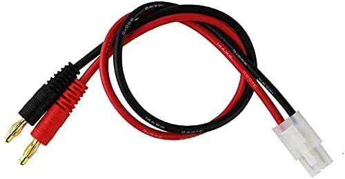 YUNIQUE GREEN-CLEAN-POWER - Tamiya Ladekabel 14AWG 30 CM | Hochpräziser Anschluss 4 mm Bananenstecker | Kompatibel mit Motorradladegeräten, Drohnen, Autoradios, Rot Schwarz, Kunststoff von YUNIQUE GREEN-CLEAN-POWER