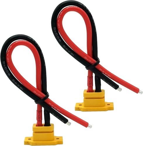 YUNIQUE GREEN-CLEAN-POWER XT60E-F Steckverbinder mit 20 cm Kabel 12 AWG aus Silikon – XT60 Montagestecker für Lipo RC Batterien, FPV-Drohnen, Autos, Flugzeuge und Hubschrauber, 2 Stück YUNIQUE GREEN-CLEAN-POWER XT60E-F Steckverbinder mit 20 cm Kabel 12 AWG aus Silikon – XT60 Montagestecker für Lipo RC Batterien, FPV-Drohnen, Autos, Flugzeuge und Hubschrauber, 2 Stück von YUNIQUE GREEN-CLEAN-POWER