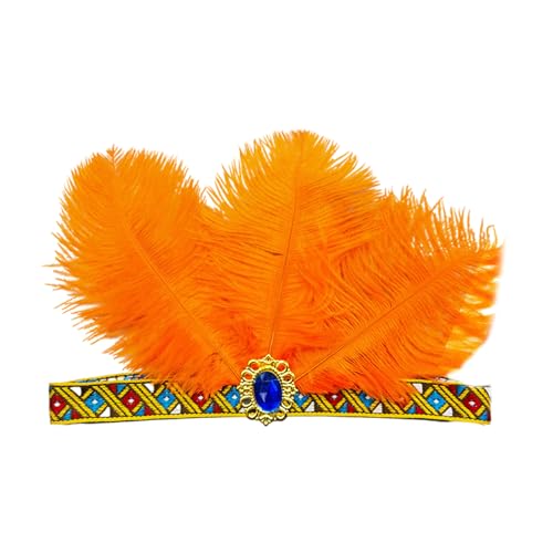 YUNNESS Gefederte Flapper-Stirnbänder, Karneval, Abschlussball, Tänzerin, Kopfschmuck für Party, Karneval, Feiern, Kopfbedeckung, Haarstyling von YUNNESS