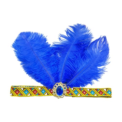 YUNNESS Gefederte Flapper-Stirnbänder, Karneval, Abschlussball, Tänzerin, Kopfschmuck für Party, Karneval, Feiern, Kopfbedeckung, Haarstyling von YUNNESS