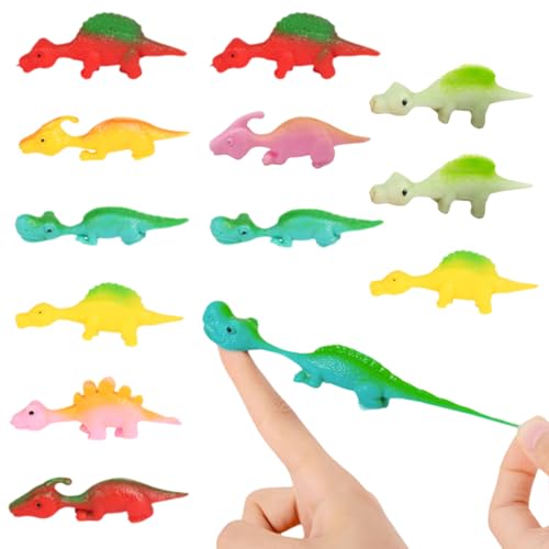 30 Stück Schleuder Dinosaurier, Slingshot Dinosaur Finger Toys, Dino Spielzeug, Schleuder Gummi Finger Spielzeug, Lustige Fliegende Dinosaurier Schleuder Party Spielzeug für Kinder(Zufällige Farbe ) von YUPDFGB