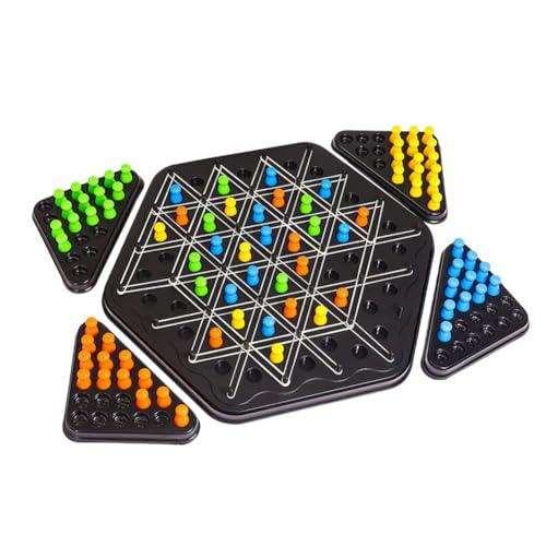 Triggle-Spiel Kettendreieck Schachspiel Dreiecksschachbrett Strategie Brettspiel Desktop Brettspiel Dreiecksschach-Brettspiel für Familienfeiern mit Kindern und Erwachsenen von YUPDFGB