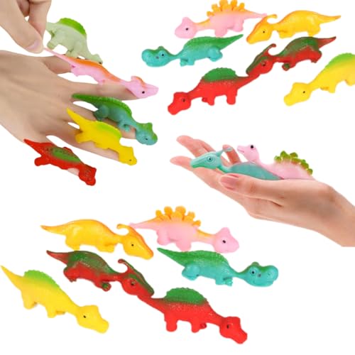 YUPDFGB 20 Stück Schleuder Dinosaurier Fingerspielzeug Dinosaurier Spielzeug Gummi Stretchy Finger Spielzeug Flying Dinosaur Spielzeug Funny Stretchy Finger Flying Dinosaur von YUPDFGB