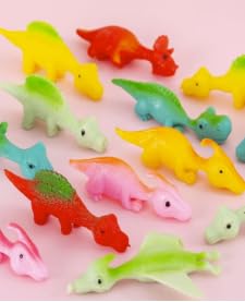 YUPDFGB 20 Stück Schleuder Dinosaurier Fingerspielzeug Dinosaurier Spielzeug Gummi Stretchy Finger Spielzeug Flying Dinosaur Spielzeug Funny Stretchy Finger Flying Dinosaur von YUPDFGB