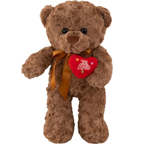 YUPDFGB 40CM Cartoon Plüschtier Bär Plüschtiere Plüschbär mit Herz Bär Plüschtier für Valentinstag Plüschtier Geburtstagsgeschenk für Freundin Freund Perfekt für Den Valentinstag Geburtstag Jahrestag von YUPDFGB