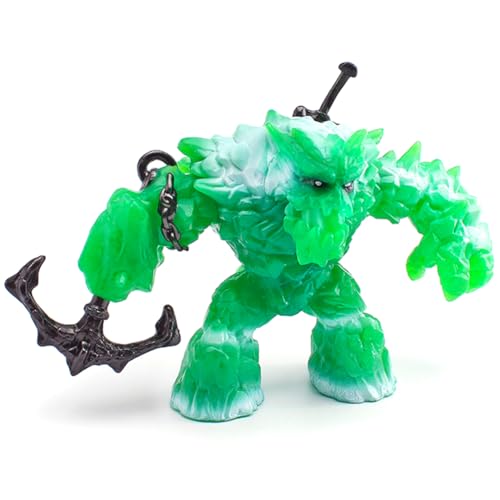 YUPDFGB EIS-Monster Modell, Grüne ELDRADOR Mythisches Eismonster Figure Magischem Schwert und Spitzhacke, Bewegliche Fantasy Actionfigur, Robuste Figuren ab 7 Jahren von YUPDFGB