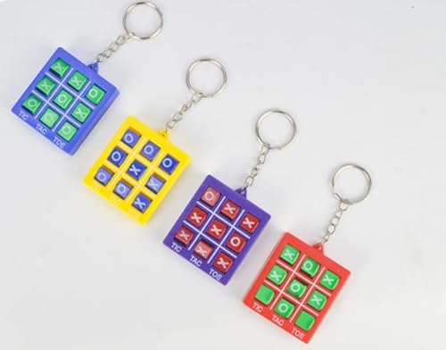 YUPDFGB Tic Tac Toe Schlüsselanhänger, Tic Tac Toe Mitbringsel Kunststoff Schlüsselanhänger, Tic Tac Toe Schlüsselanhänger für Kinder, für Mini Rucksack Clip für Geburtstag Party Supplies von YUPDFGB