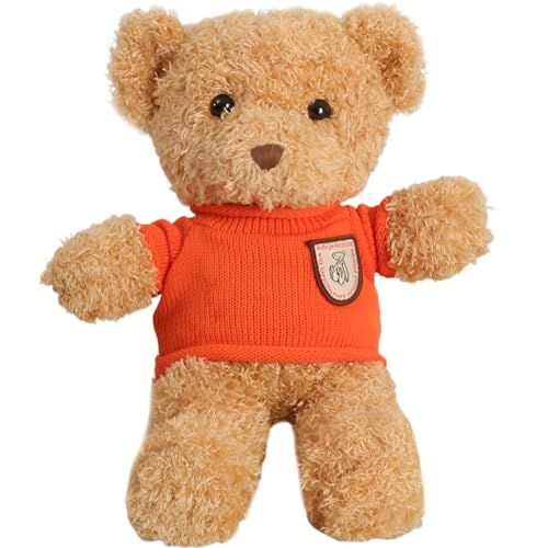 YUPDFGB Weiches Fell Bär,Süßes Stofftier mit Kunststoffaugen, Kinder, Jungen & Mädchen, Soft Cuddly Friends, Plüschtier 30 cm, Hellbraun von YUPDFGB