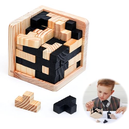 Iq Spiele Knobelspiele Für Erwachsene Puzzle Würfel Holz Denkspiele Für Erwachsene Hölzernes Intelligenzspielzeug Brain Teaser Game,3D Iq Puzzle Holz Spiele,Knobelspiele Spielzeug von YUWJOOWEE