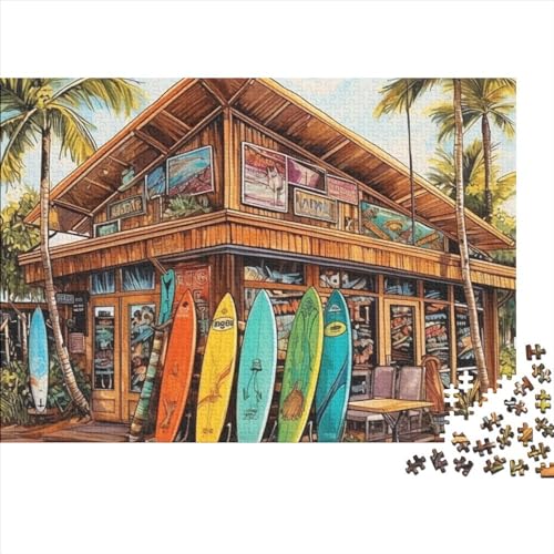 Beach Shop 500Pcs Puzzle Erwachsenen Dekompression Spiel Puzzle Studenten Spielzeug Für Kinder Weihnachten Geburtstagsgeschenke,Holzpuzzle 500pcs (52x38cm) von YUXINYUE