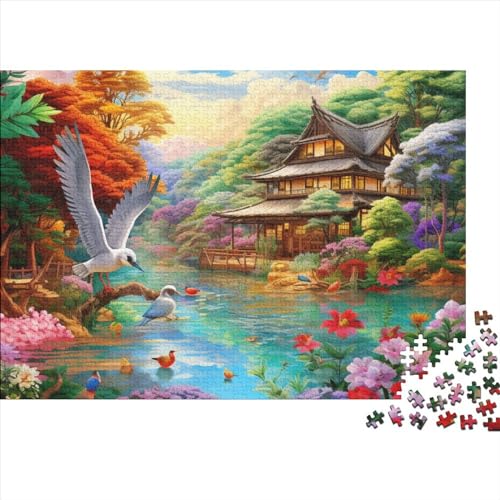 Birds and Flowers Puzzle 300 Teile Für Erwachsene & Kinder - Outdoor & Reisespielzeug -Steckpuzzle Geduldspiel 300pcs (40x28cm) von YUXINYUE