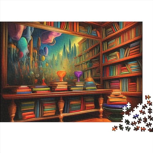 Bookshelf – Puzzle 500 Teile Ab 12 Jahren, Buntes Erwachsenenpuzzle Mit Kräftigen Farben, Geschicklichkeitsspiel Für Die Ganze Familie, Schöne Geschenkidee 500pcs (52x38cm) von YUXINYUE