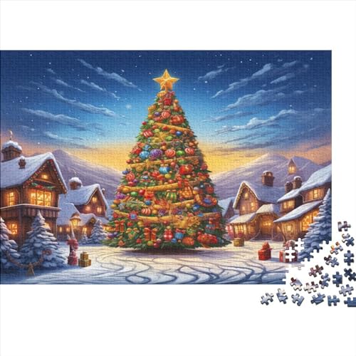 Christmas Tree Puzzle 500 Teile Cartoon Classic Puzzle DIY Kit Holzspielzeug Unique Gift Home Decor 500pcs (52x38cm) von YUXINYUE