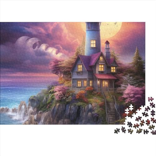 Coastal Lighthouses 1000Pcs Puzzle Erwachsenen Dekompression Spiel Puzzle Studenten Spielzeug Für Kinder Weihnachten Geburtstagsgeschenke,Holzpuzzle 1000pcs (75x50cm) von YUXINYUE