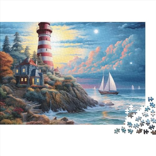 Coastal Lighthouses Puzzle 500 Teile Für Erwachsene & Kinder - Outdoor & Reisespielzeug -Steckpuzzle Geduldspiel 500pcs (52x38cm) von YUXINYUE