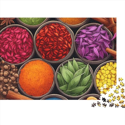 Colourful Spices Puzzle - Cartoon - 300 Teile Puzzle Für Erwachsene Und Kinder Ab 12 Jahren, Geschicklichkeitsspiel Für Die Ganze Familie, 300pcs (40x28cm) von YUXINYUE