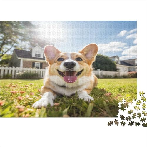 Corgi Puzzle 500 Teile - Cute Puppy - Puzzle Für Erwachsene Und Kinder Ab 12 Jahren, 500pcs (52x38cm) von YUXINYUE