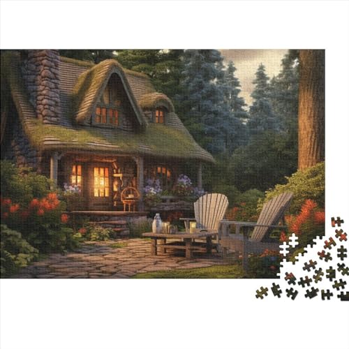 Cosy Cottage Puzzles Für Erwachsene 300 Teile Puzzle Cartoon Puzzle Für Lernspiele Wohnkultur Dekompressionsspiel Wohnkultur Geschenk 300pcs (40x28cm) von YUXINYUE