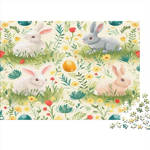 Cute Bunny Puzzle 1000 Teile Für Erwachsene & Kinder - Outdoor & Reisespielzeug -Steckpuzzle Geduldspiel 1000pcs (75x50cm) von YUXINYUE