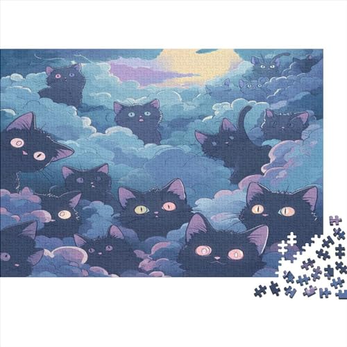 Cute Cat Puzzle 500 Teile Für Erwachsene & Kinder - Outdoor & Reisespielzeug -Steckpuzzle Geduldspiel 500pcs (52x38cm) von YUXINYUE