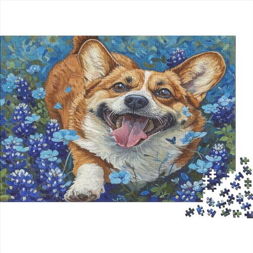 Cute Corgi– 1000 Teile, Impossible Puzzle, Geschicklichkeitsspiel Für Die Ganze Familie, Farbenfrohes Legespiel, Erwachsenenpuzzle Ab 12 Jahren 1000pcs (75x50cm) von YUXINYUE