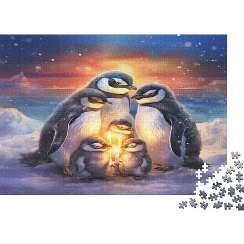 Cute Penguin– 500 Teile, Impossible Puzzle, Geschicklichkeitsspiel Für Die Ganze Familie, Farbenfrohes Legespiel, Erwachsenenpuzzle Ab 12 Jahren 500pcs (52x38cm) von YUXINYUE