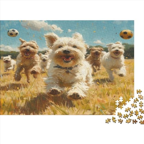 Cute Puppy Puzzles 300 Teile Für Erwachsene Familie Urlaub Puzzle,Puzzle Für Pädagogisches Geschenk Heimdekoration 300pcs (40x28cm) von YUXINYUE