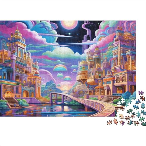 Dream Candy House – Puzzle 1000 Teile Ab 12 Jahren, Buntes Erwachsenenpuzzle Mit Kräftigen Farben, Geschicklichkeitsspiel Für Die Ganze Familie, Schöne Geschenkidee 1000pcs (75x50cm) von YUXINYUE