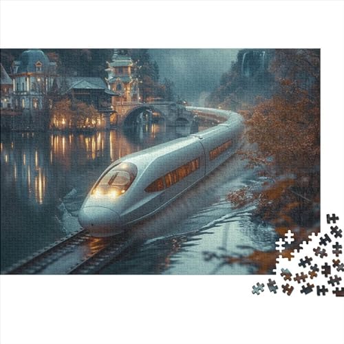 Dream Train– 300 Teile, Impossible Puzzle, Geschicklichkeitsspiel Für Die Ganze Familie, Farbenfrohes Legespiel, Erwachsenenpuzzle Ab 12 Jahren 300pcs (40x28cm) von YUXINYUE