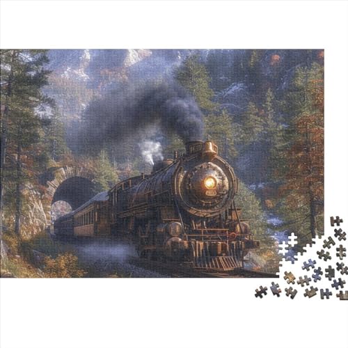 Dream Train – Puzzle 1000 Teile Ab 12 Jahren, Buntes Erwachsenenpuzzle Mit Kräftigen Farben, Geschicklichkeitsspiel Für Die Ganze Familie, Schöne Geschenkidee 1000pcs (75x50cm) von YUXINYUE