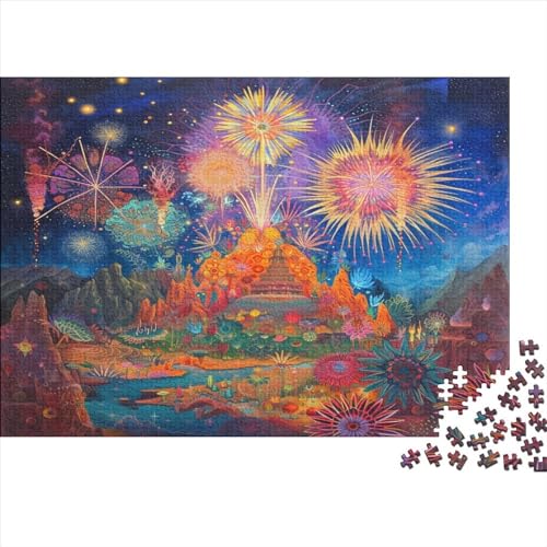 Fireworks 300Pcs Puzzle Erwachsenen Dekompression Spiel Puzzle Studenten Spielzeug Für Kinder Weihnachten Geburtstagsgeschenke,Holzpuzzle 300pcs (40x28cm) von YUXINYUE