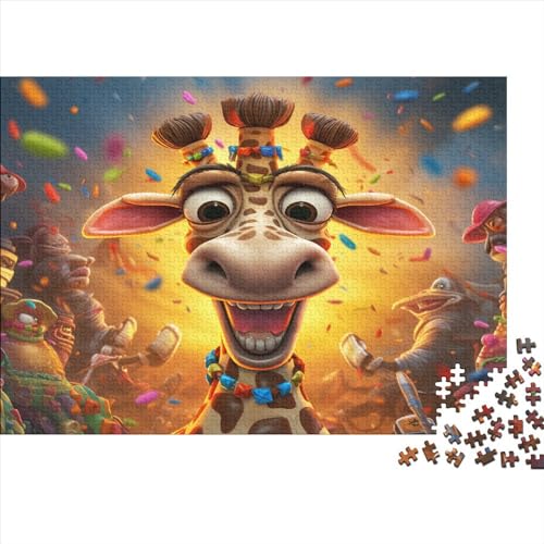 Giraffe 300 Teile Puzzle Cartoon Geeignet Für Erwachsene Und Kinder Ab 12 Jahren 300pcs (40x28cm) von YUXINYUE