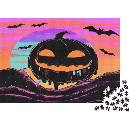 Halloween Pumpkin Puzzle 500 Teile, Erwachsenenpuzzle Mit, Farbenfrohes Puzzle Für Erwachsene Und Kinder Ab 14 Jahren - 500pcs (52x38cm) von YUXINYUE