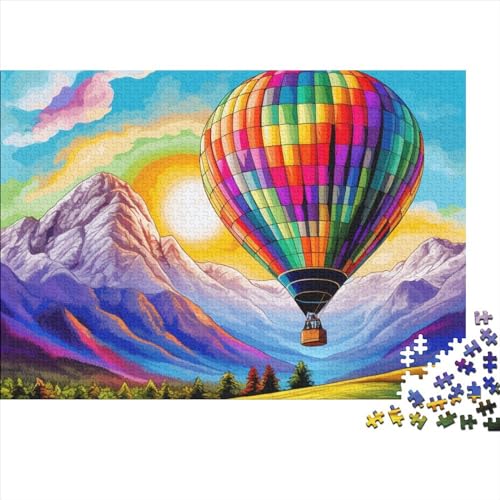 Hot Air Balloon – Puzzle 1000 Teile Ab 12 Jahren, Buntes Erwachsenenpuzzle Mit Kräftigen Farben, Geschicklichkeitsspiel Für Die Ganze Familie, Schöne Geschenkidee 1000pcs (75x50cm) von YUXINYUE