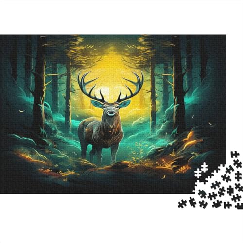 Jungle Elk 1000 Teile Puzzle, Premium Quality, Für Erwachsene Und Kinder Ab 12 Jahren Puzzle, 1000pcs (75x50cm) von YUXINYUE