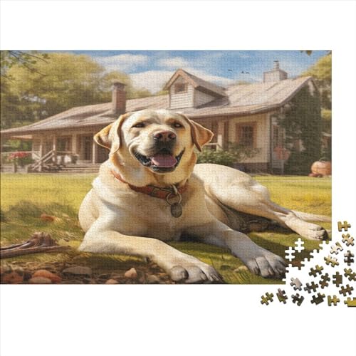 Labrador Dog Puzzle 500 Teile, Erwachsenenpuzzle Mit Cute Puppy, Farbenfrohes Puzzle Für Erwachsene Und Kinder Ab 14 Jahren - 500pcs (52x38cm) von YUXINYUE