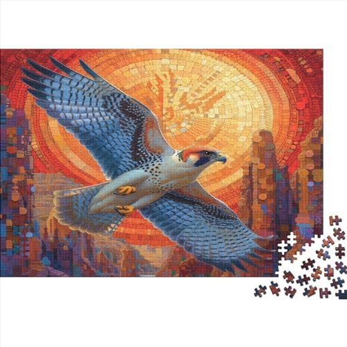 Peregrine Falcon – Puzzle 500 Teile Ab 12 Jahren, Buntes Erwachsenenpuzzle Mit Kräftigen Farben, Geschicklichkeitsspiel Für Die Ganze Familie, Schöne Geschenkidee 500pcs (52x38cm) von YUXINYUE