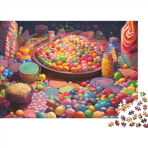 Puzzle 500 Teile, Erwachsenenpuzzle Candy Store, Cartoon Farbenfrohes Puzzle Für Erwachsene Und Kinder Ab 12 Jahren - 500pcs (52x38cm) von YUXINYUE