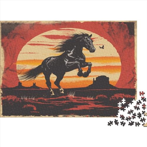 Puzzle 500 Teile Erwachsene Running Horse Puzzles Für Erwachsene Lernspiel Herausforderungsspielzeug 500-teilige Puzzles Für Erwachsene Kinder 500pcs (52x38cm) von YUXINYUE