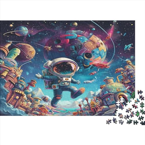 Puzzles Für Kinder1000 Teile Karikatur Puzzle DIY Astronaut Puzzle 1000 Teile Klassische Puzzles Spielzeug Familienspaß Jigsaw Board 1000pcs (75x50cm) von YUXINYUE