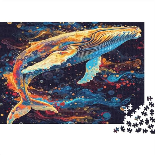 Whale Puzzle 1000 Teile Erwachsene | Underwater World | 1000 Teile Puzzle Für Erwachsene Und Kinder Ab 14 Jahren Holzpuzzle 1000pcs (75x50cm) von YUXINYUE