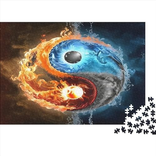 Yin Yang Tai Chi Puzzle 500 Teile Classic Puzzle DIY Kit Holzspielzeug Unique Gift Home Decor 500pcs (52x38cm) von YUXINYUE